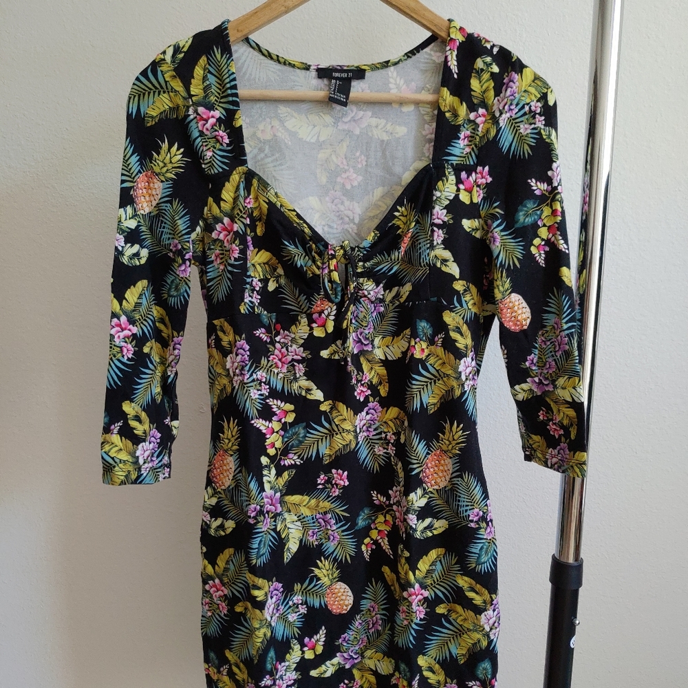 Floral print mini dress